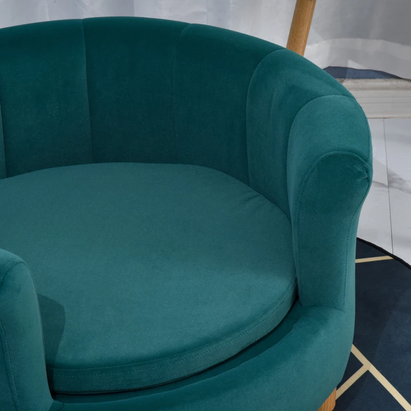 PawHut Sofa dla psa z miękkim obiciem okrągłe legowisko dla psa sofa dla zwierząt domowych z drewnianymi nogami