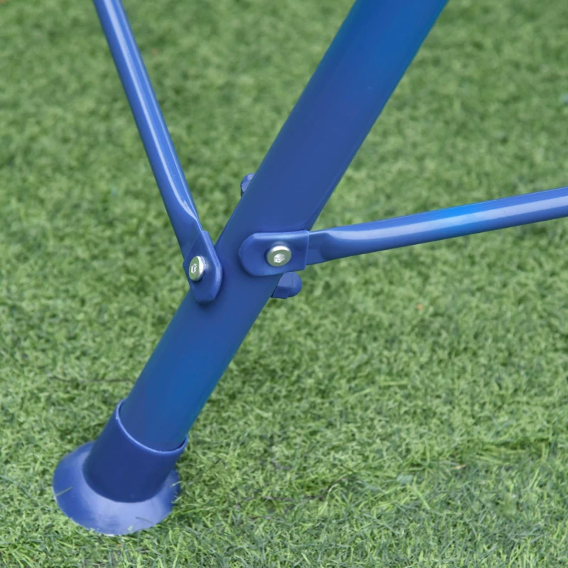 Outsunny Kinderschommel speeltuin schommel tuin steiger buiten 3-8 jaar metaal blauw