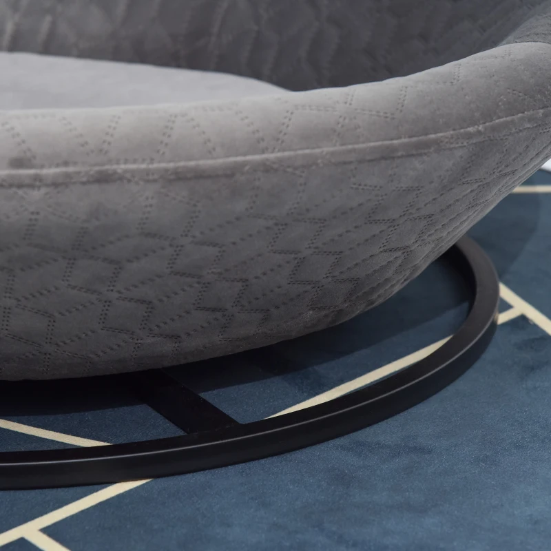 Sofa dla psa w kształcie miski z miękkim obiciem legowisko dla psa sofa dla kota kolor szary