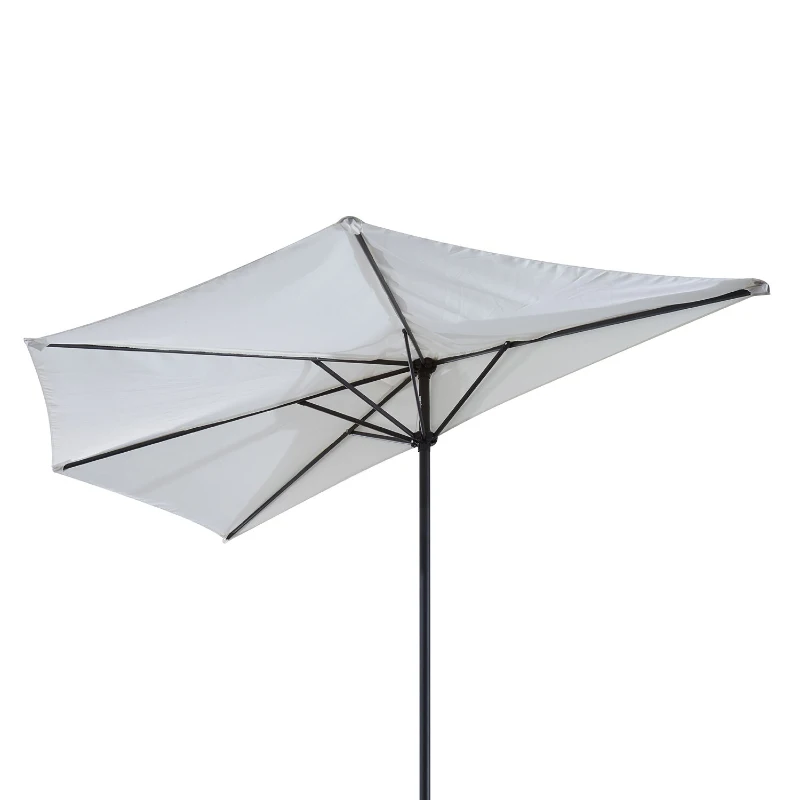Outsunny aluminium parasol halfrond | Aosom.nl