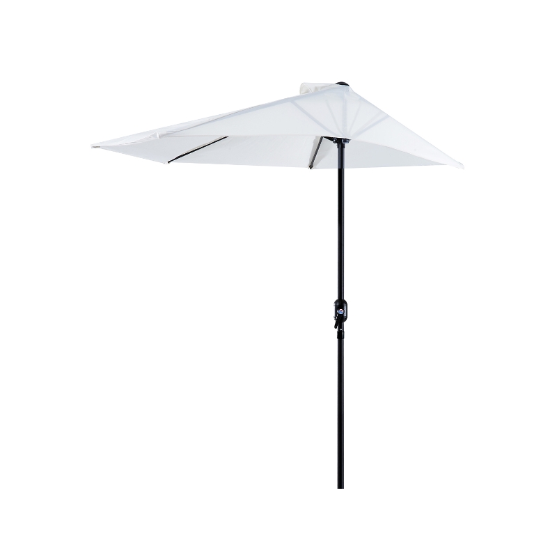 Outsunny PARASOL OGRODOWY ALUMINIOWY Z KORBKĄ PÓŁKOLISTY kremowy