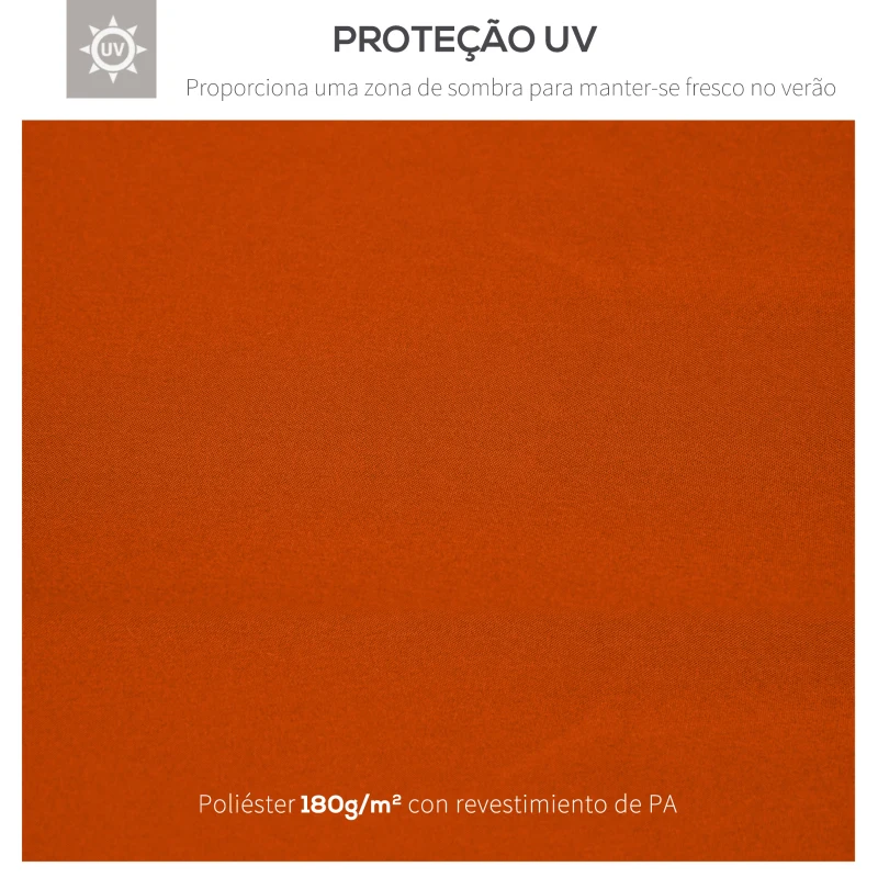 Outsunny Toldo de Substituição 3x3m para Pérgolas Toldo de Substituição de Pérgolas de Jardim Terracota