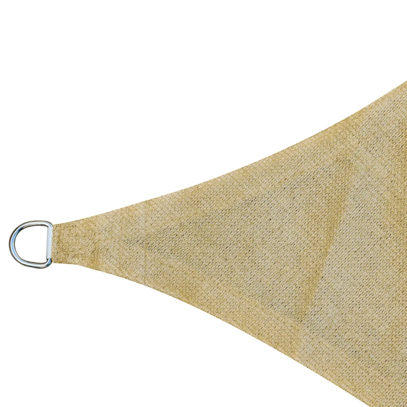 Outsunny Copertina Parasol Sail Patrata din HDPE Impermeabil Culoare Nisip 360x360cm