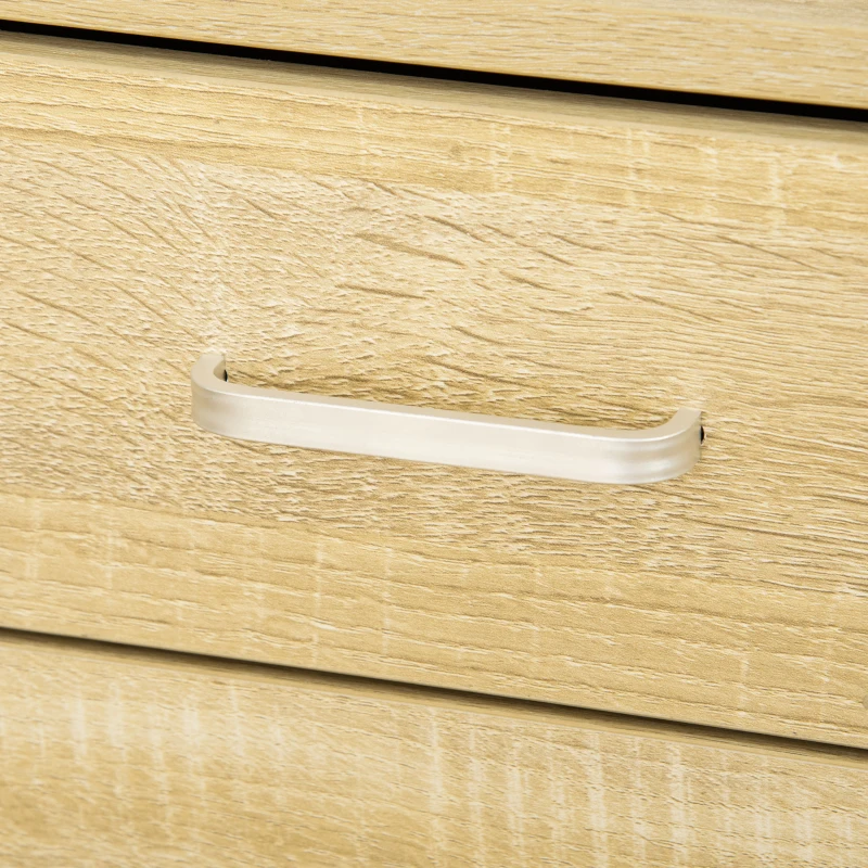 Vinsetto Bloco de Gavetas Móvel Auxiliar com 4 Gavetas Bancada Superior de Armazenamento 4 Rodas e 2 Freios para Estúdio Escritório 40x36x65cm Carvalho