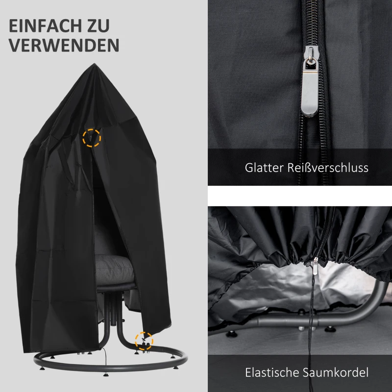 Pokrowiec na wiszący fotel Outsunny wodoodporny 115 cm x 115 cm x 190 cm