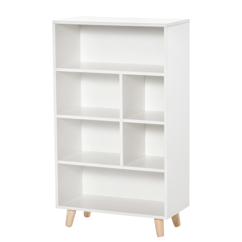 Regał na książki HOMCOM kredens wysoka szafka kolor biały