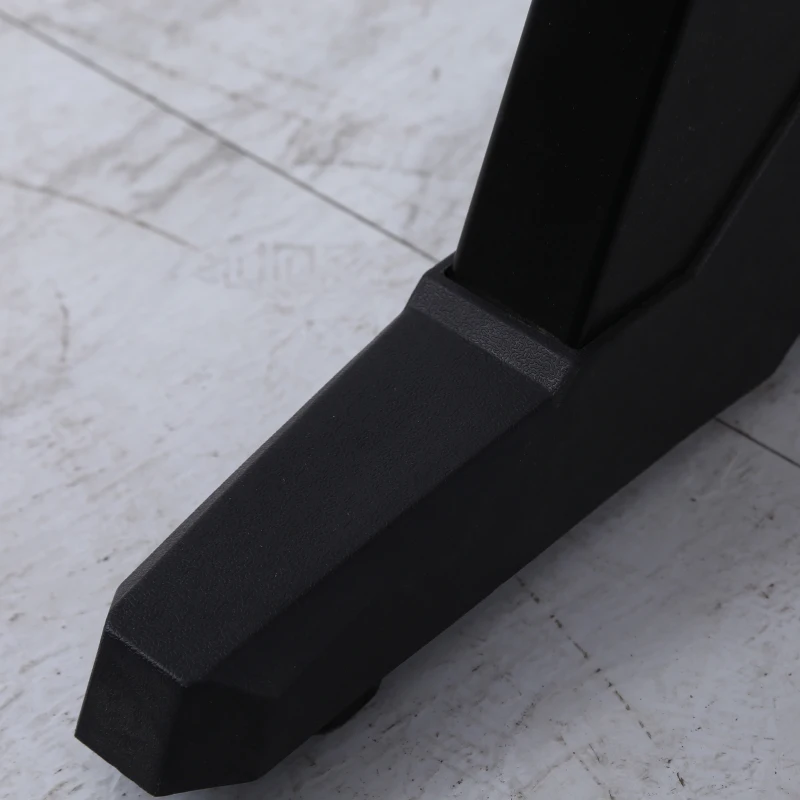 HOMCOM LED Gaming Desk, 120cm Racing Style Computer Table with Lights, Cup Holder, Headphone Hook, Cable Management, E-Sport Study Workstation, Black