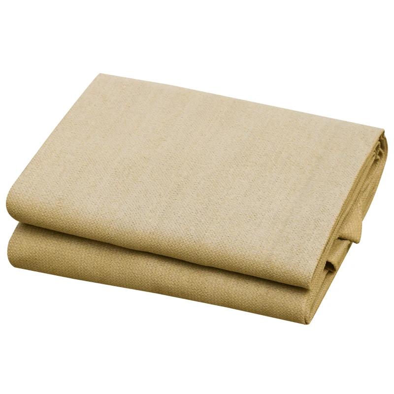 Outsunny Copertina Parasol Sail Patrata din HDPE Impermeabil Culoare Nisip 360x360cm