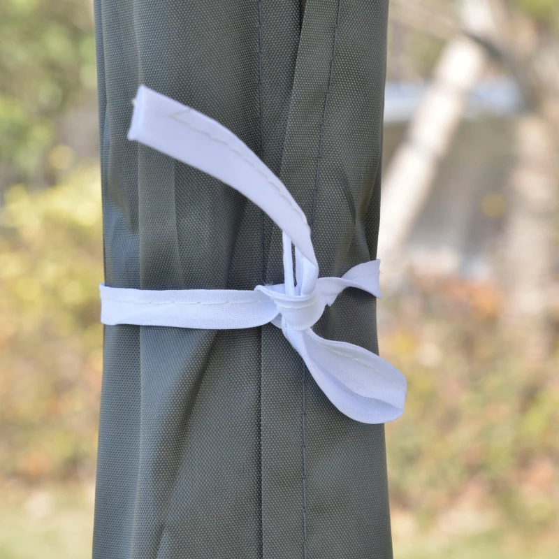 Outsunny Tonnelle barnum de jardin pop-up pliant 4 x 3 m acier polyester sac transport à roulettes gris