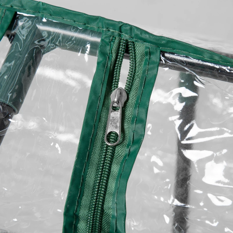 Outsunny szklarnia foliowa z okienkiem PE szklarnia do pomidorów skrzynia inspektowa 119 x 60 x 60 cm przezroczysta | Aosom