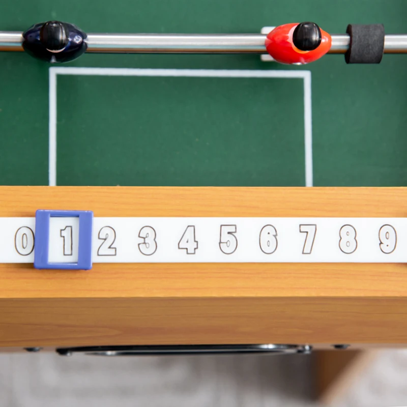 HOMCOM Fotbal- Biliard pliabil compact din lemn cu 18 jucatori, 69x37x70cm