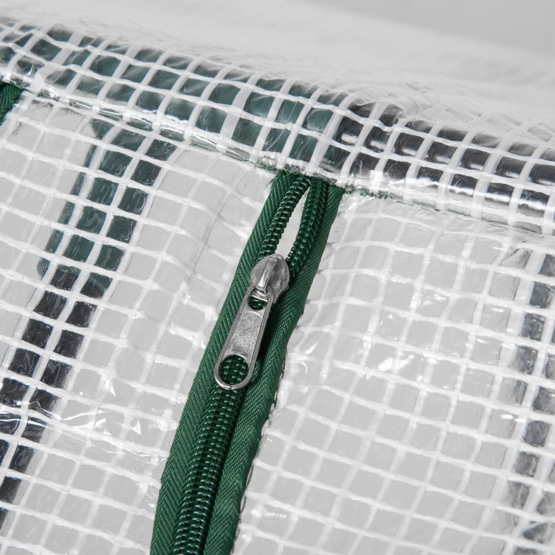 Outsunny szklarnia foliowa z okienkiem PE cieplarnia szklarnia na pomidory skrzynia inspektowa 119 x 60 x 60 cm biała | Aosom