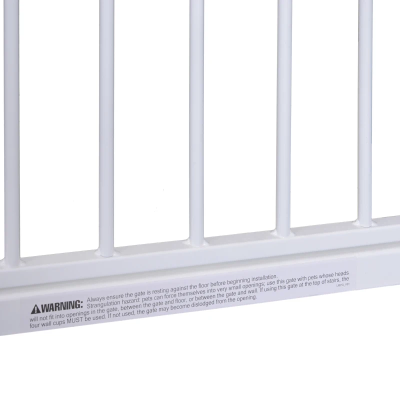 Pawhut Poarta Siguranta Copii & Animale – 76×72–82 cm, Alb Reglabila