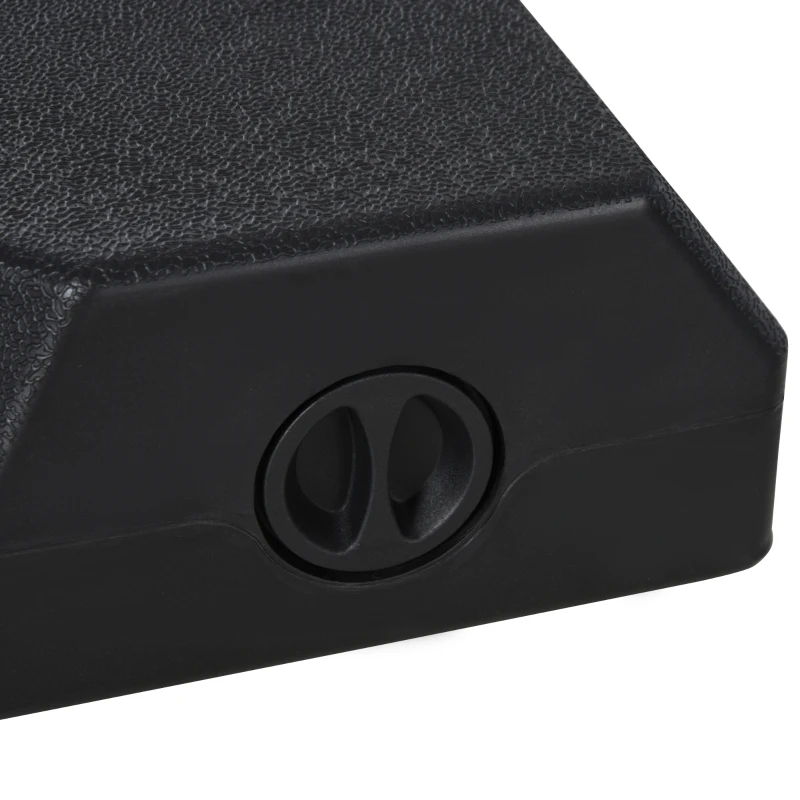 Outsunny Umbrella Stand Fitting 2" Poles and Steel Base with 4 Fillable Plastic Weights, 4 Gal. Capacity Each - Black
