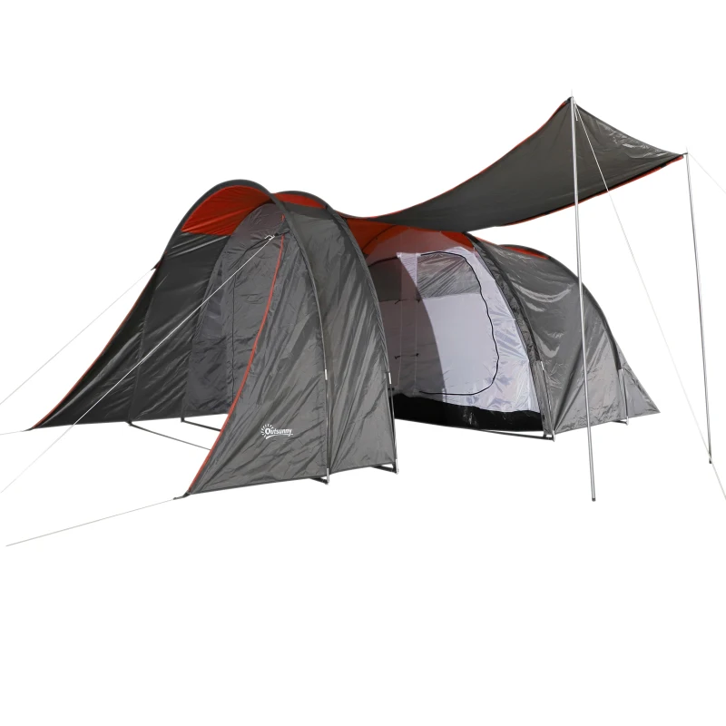 Outsunny Cort pentru Camping pentru 4-6 Persoane 500 × 320 × 195cm