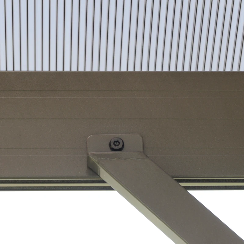 Outsunny Foisor cu acoperis din policarbonat 3 x 3 m, cu cadru din aluminiu , Culoarea cafelei