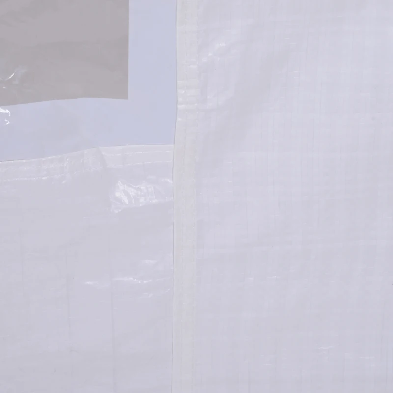 Outsunny 2 Paredes Laterales para Carpa 3x3m 6x3m Tela de Reemplazo Oxford Impermeable con Ventanas 293x193cm Blanco