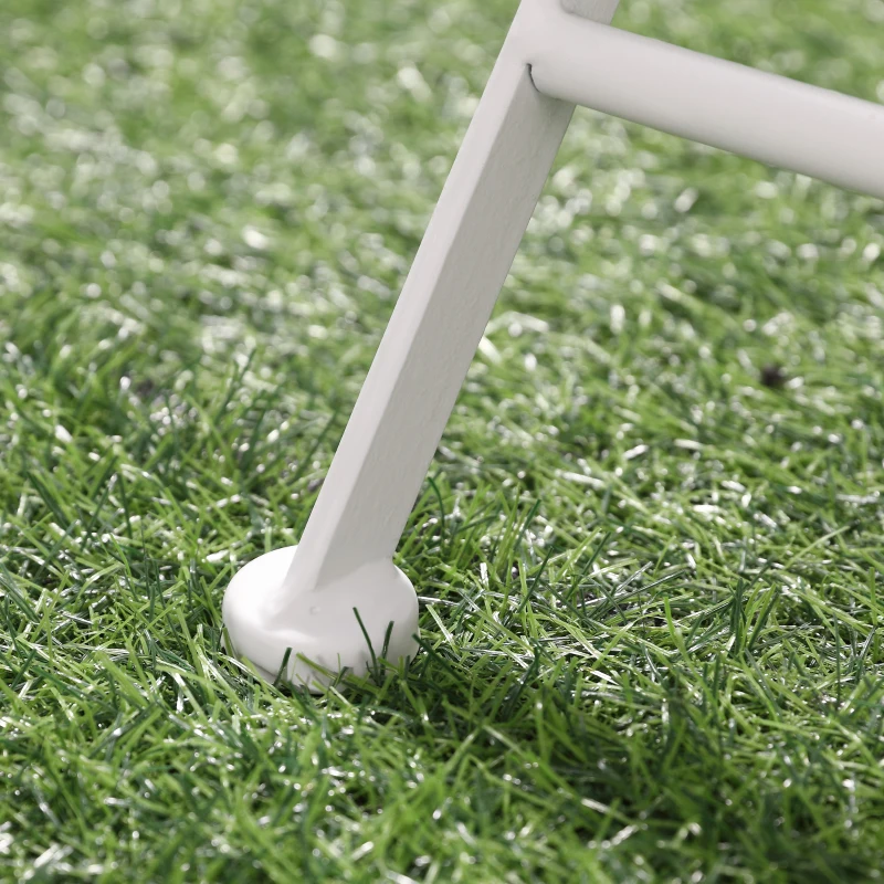 Outsunny Set de Gradina 3 Piese, din Metal si Ceramica, Alb