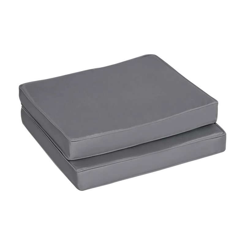 Outsunny 2 Piece Cushion Seat Cushion Back Pad for Rattan Furniture Indoor and Outdoor