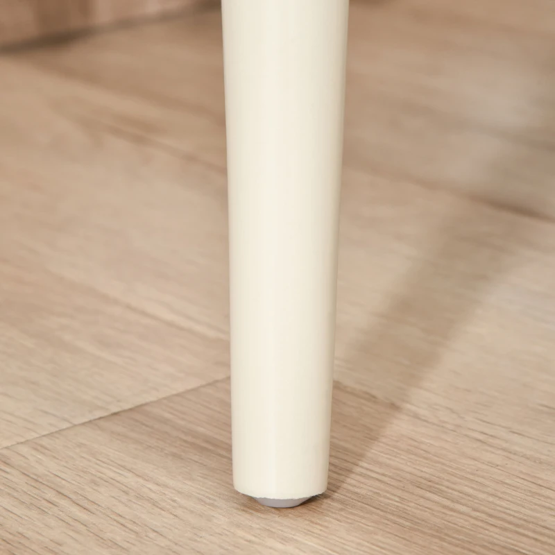 HOMCOM Dressing Table with Mirror and Stool, Vanity Makeup Desk Set with 2 Drawers, Cushioned Stool and Make-up Organizer for Bedroom and Dressing Room, White