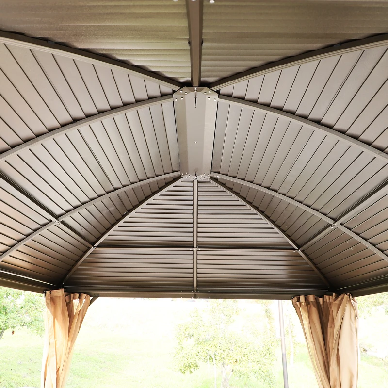 Outsunny Paviljoen tuintent opvouwbare tent partytent waterdicht met 4 dubbele zijwanden