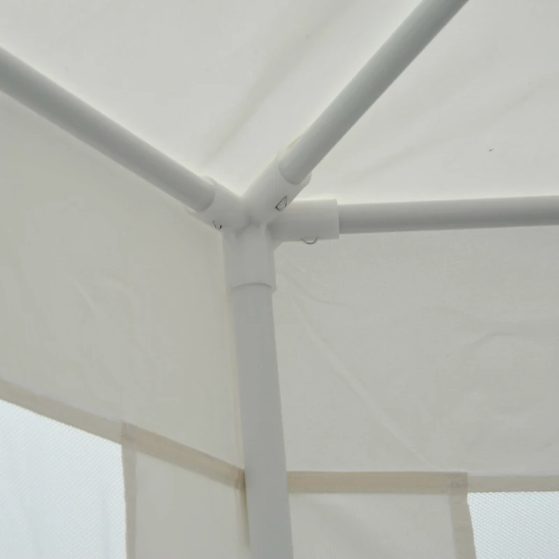 Tuinpaviljoen partytent paviljoen tuintent feesttent 6-hoekig, 3,9x3,9m