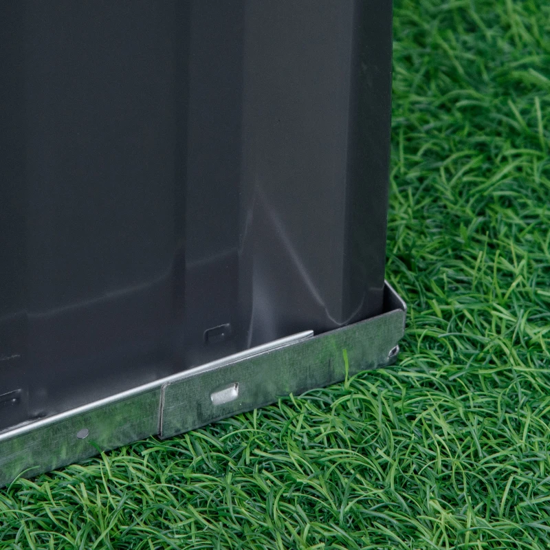 Outsunny podwyższona grządka ze stali, 118 cm x 118 cm x 62 cm