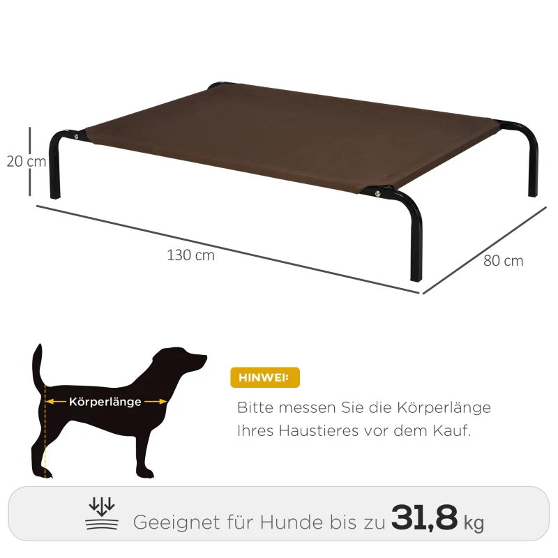 PawHut Hondenmand hondenbed kattenmand slaapplaats met hoes 130 x 80 x 20 cm bed