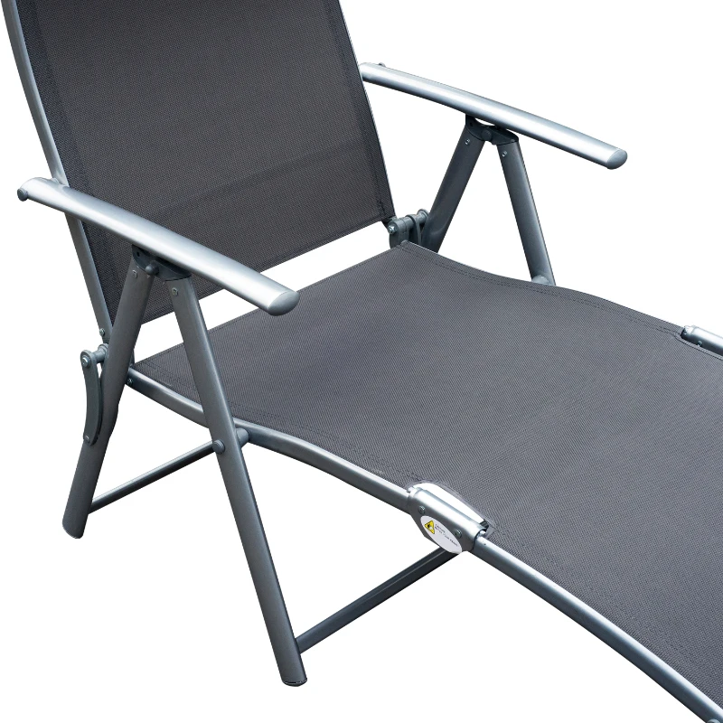 Outsunny Inklapbare ligstoel ligbed voor op het strand ligstoel tuin ligstoel ligbed voor op het strand ligbed voor buiten