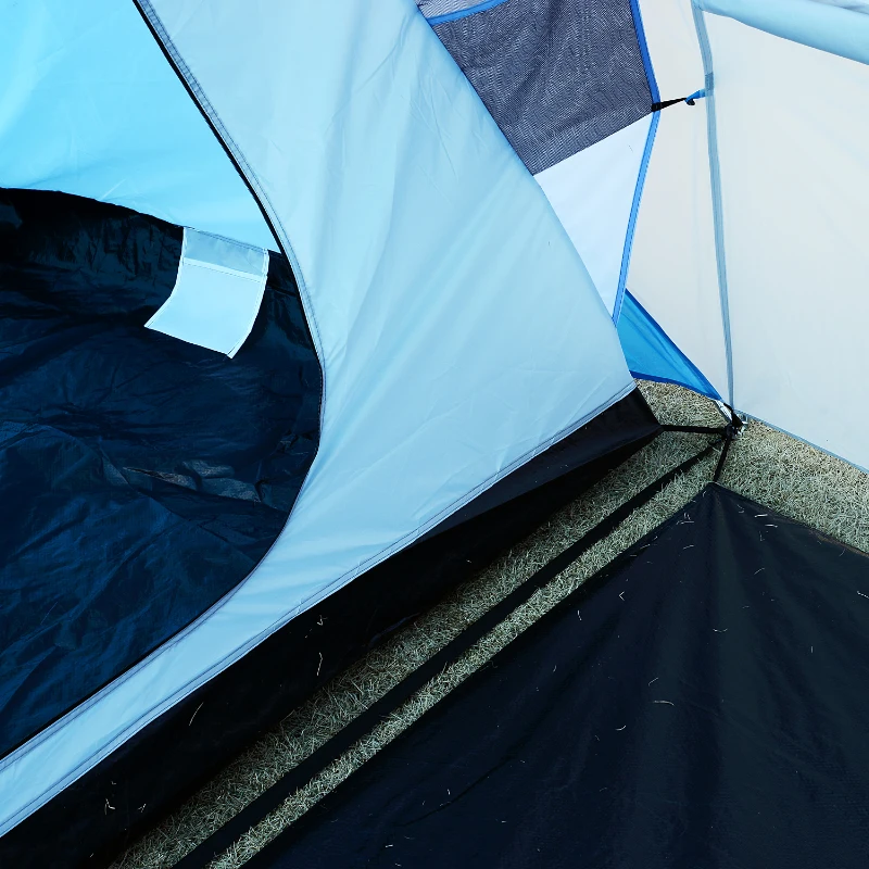 Outsunny Namiot Kempingowy dla Rodzin z 2 Sypialniami dla 4-6 Osób - Idealny do Przygód na Świeżym Powietrzu