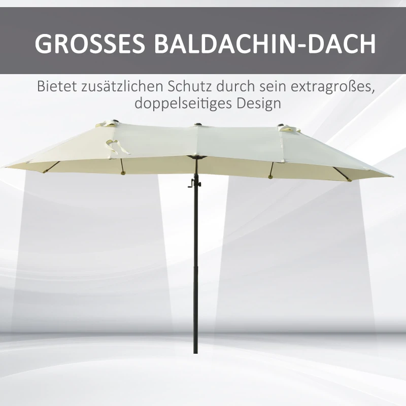Outsunny parasol met slinger 270 cm x 440 cm x 250 cm