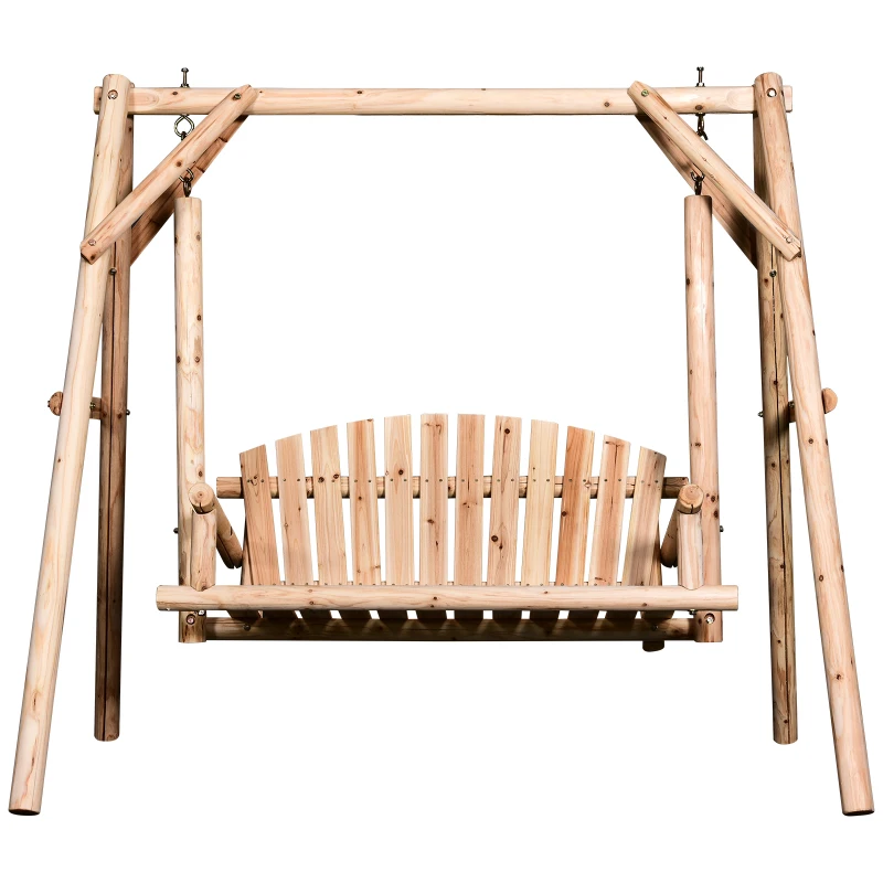 Hollywoodschommel tuinschommel 2-zits schommelbank hangbank massief hout
