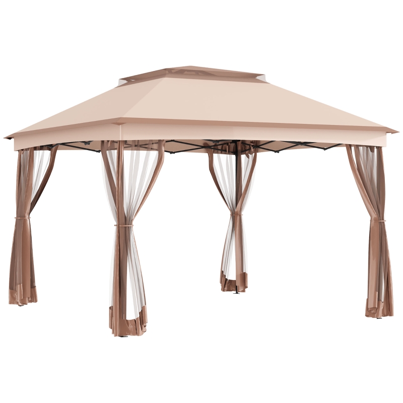 Outsunny PAWILON SKŁADANY NAMIOT OGRODOWY 3,25 X 3,25 X 2,95 M kolor khaki
