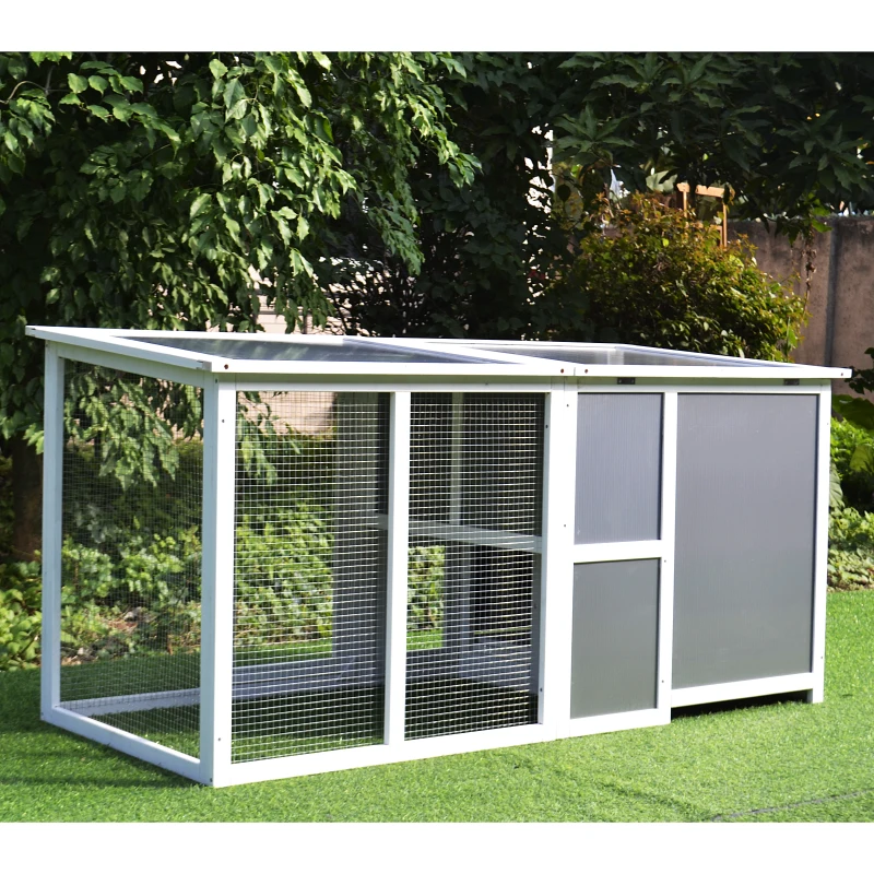 PawHut Kurnik domek dla kur odpowiedni dla 2-4 kur z budką lęgową pojemnik na jajka jodła