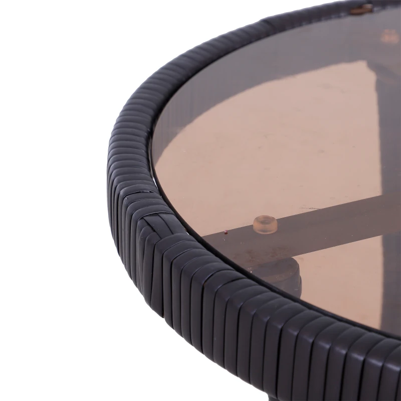 Tuinset 7-delig Schommelstoel set zitgroep met kussens rotan bruin