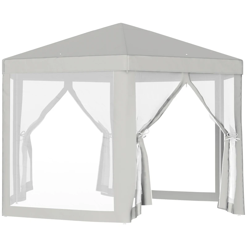 Tuinpaviljoen partytent paviljoen tuintent feesttent 6-hoekig, 3,9x3,9m