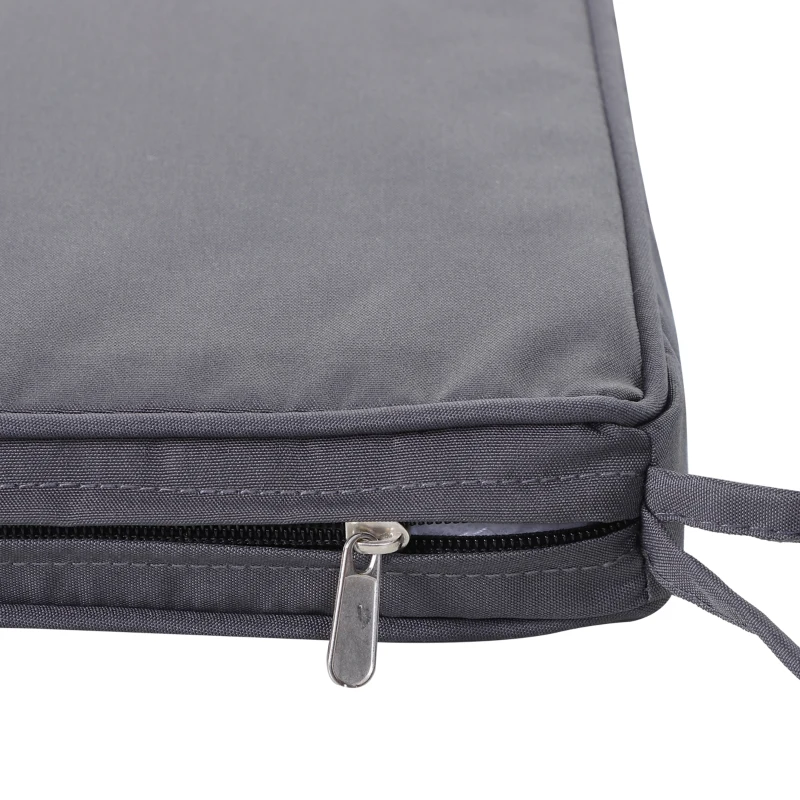 Outsunny Polyester Set Of 2 Garden Chair Cushion Grey