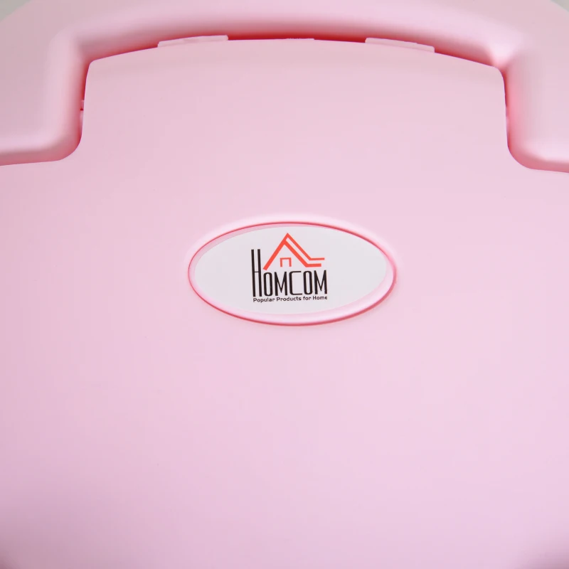 HOMCOM Kindertöpfchen, Kindertoilette, Baby WC mit abnehmbarer Schale, Toilettesitz in Nilpferd Optik, Baby Toilettentrainer  für 6-48 Monate, Plastik Rosa 40 x 30 x 23 cm