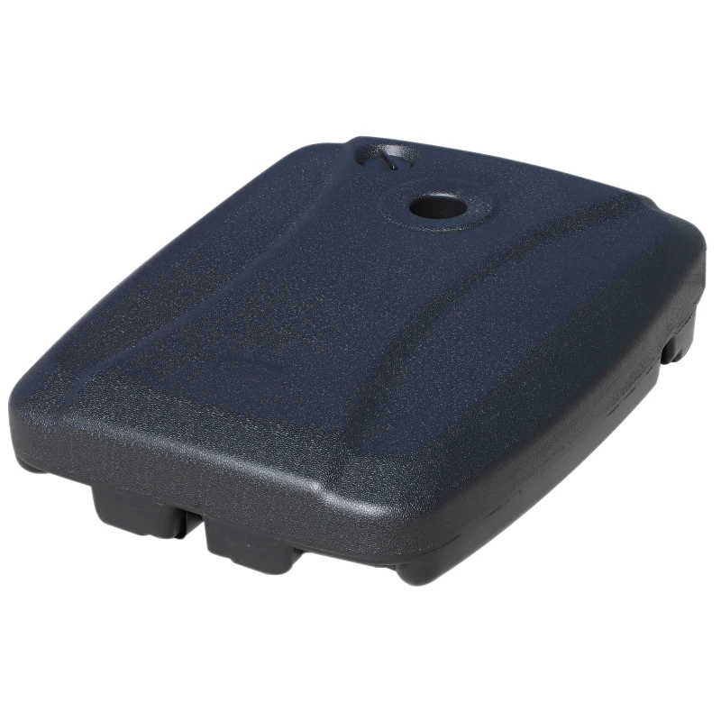 Outsunny Sand or Water Fillable Parasol Base Stand Weights Portable Umbrella Holder with Wheels Cantilever Patio Garden Outdoor Black