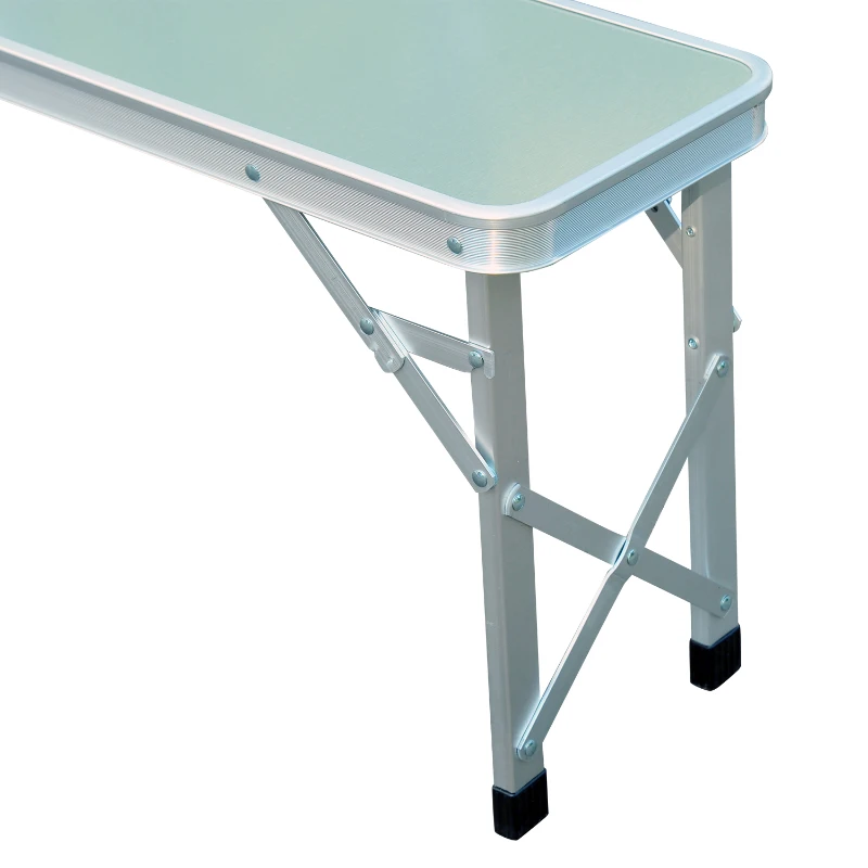 Outsunny 3 Pcs Portable Outdoor Picnic Table with Folding Bench Seats-Silver
