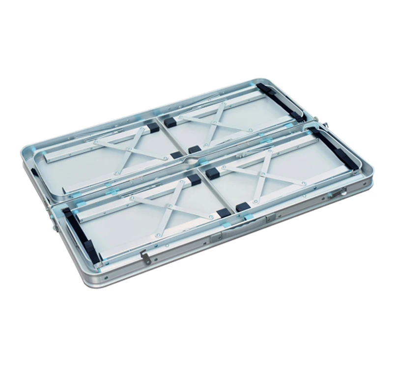 Outsunny 3 Pcs Portable Outdoor Picnic Table with Folding Bench Seats-Silver