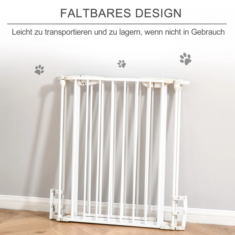 Barierka dla psów Barierka ochronna Bramka dla psów 3 elementy tworzywo sztuczne biały