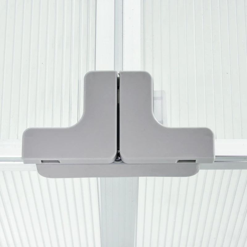 Outsunny® aluminium kas koude kas kweekkas kweken plantenkas 3 afzonderlijke kantelramen PC 180 x 51 x 51 cm | Aosom.de