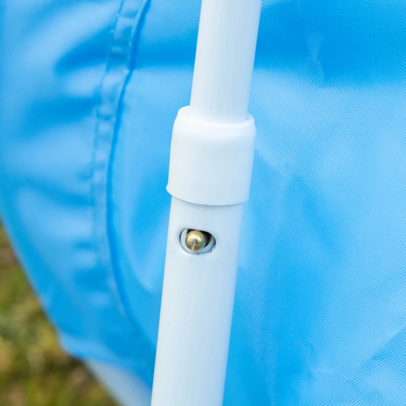 HOMCOM opvouwbare campingstoel voor kinderen tussen 3 en 5 jaar Blauw Ø50 x 49H cm