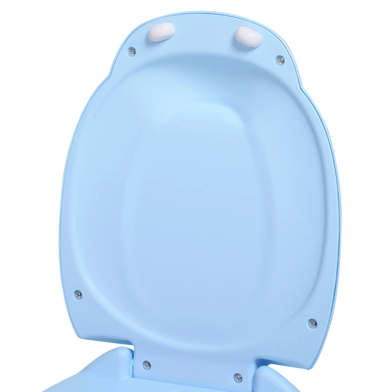 HOMCOM baby toiletpotje kindertoilet voor 6-72 maanden kunststof blauw