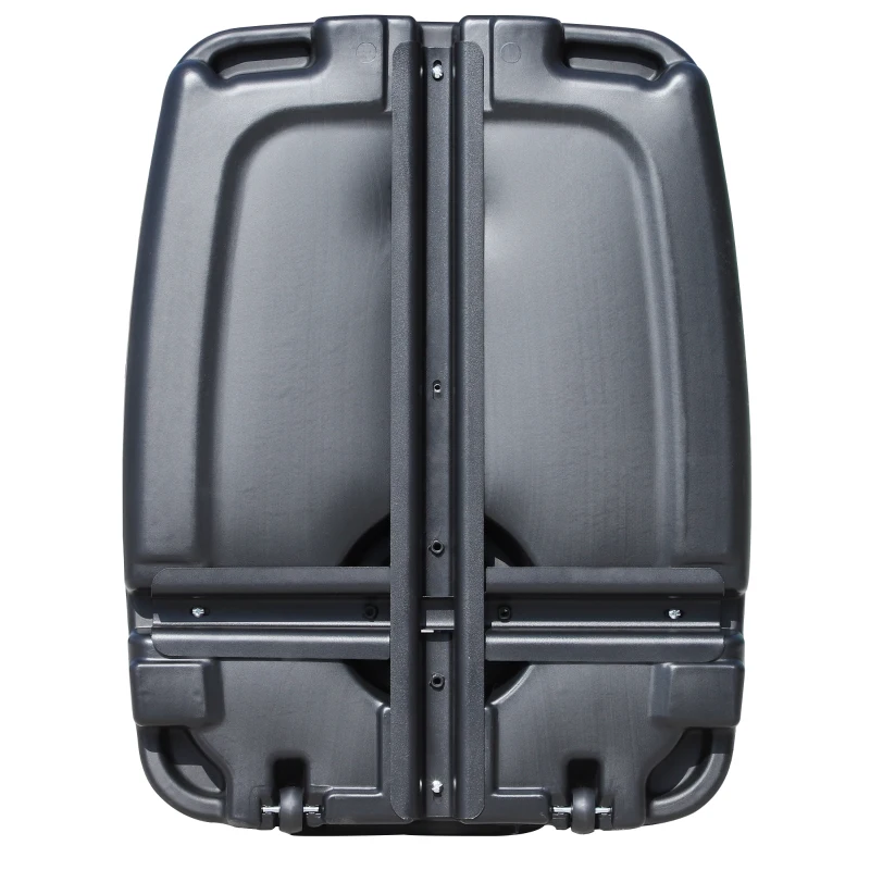 Outsunny Sand or Water Fillable Parasol Base Stand Weights Portable Umbrella Holder with Wheels Cantilever Patio Garden Outdoor Black