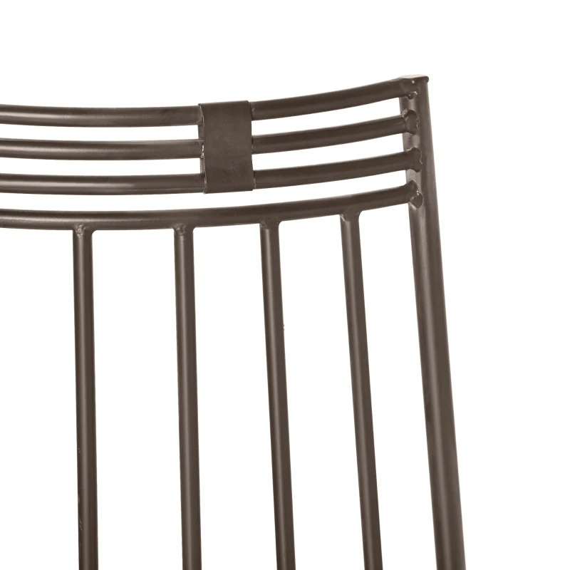 Outsunny halfronde tuinbank voor bomen staal bruin 135 x 70 x 85 cm