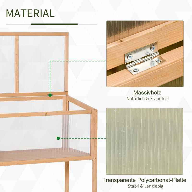 Podwyższona grządka z drewna skrzynia inspektowa inspekt do ziół do ogrodu balkon pomarańczowy drewno płyta z PC