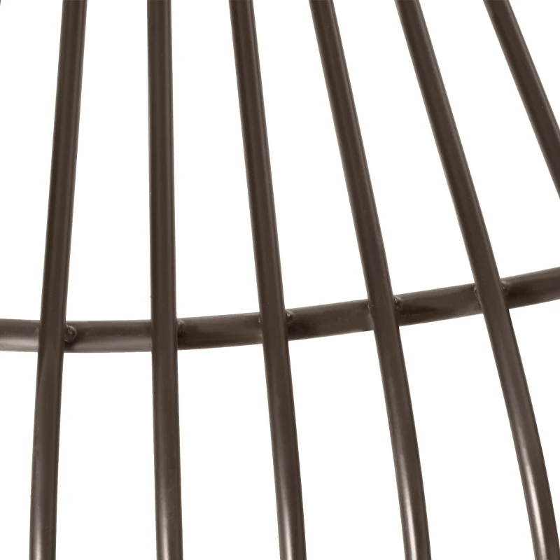 Outsunny halfronde tuinbank voor bomen staal bruin 135 x 70 x 85 cm