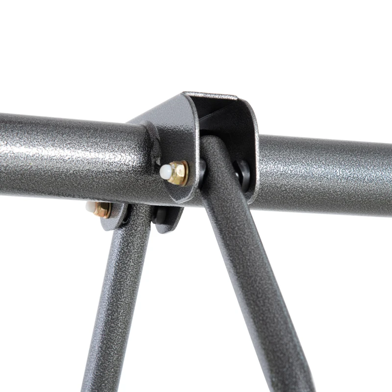 Outsunny schommelframe voor kinderen 3-10 jaar, groen+zwart, 365 x 138 x 175 cm